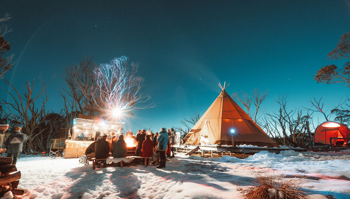 Winter glamping at Hotham with Alpine Experience