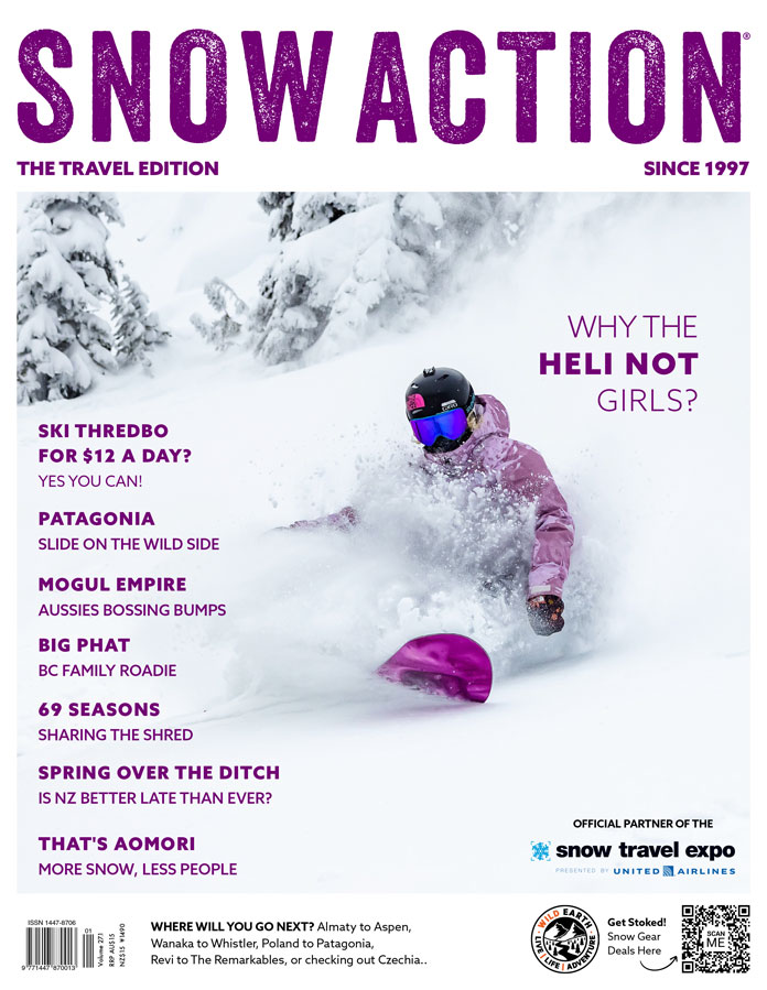 Michaela Davis-Meehan on the cover of Snow Action 2023