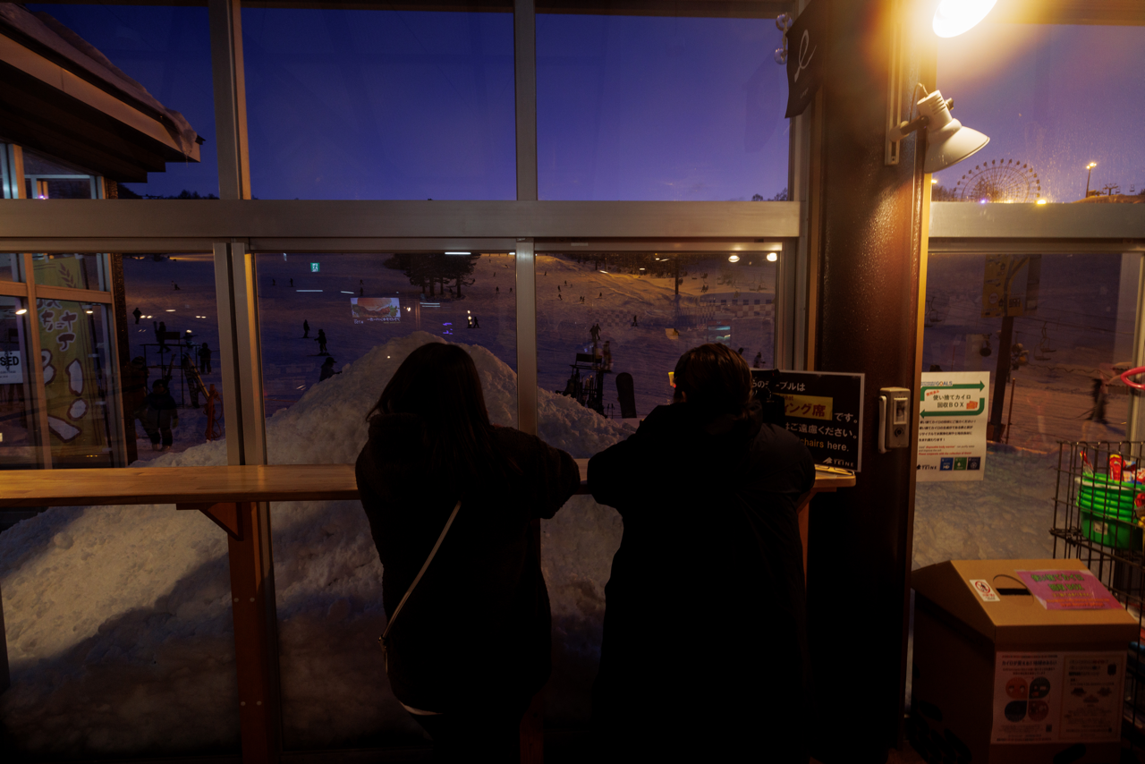 Night skiing