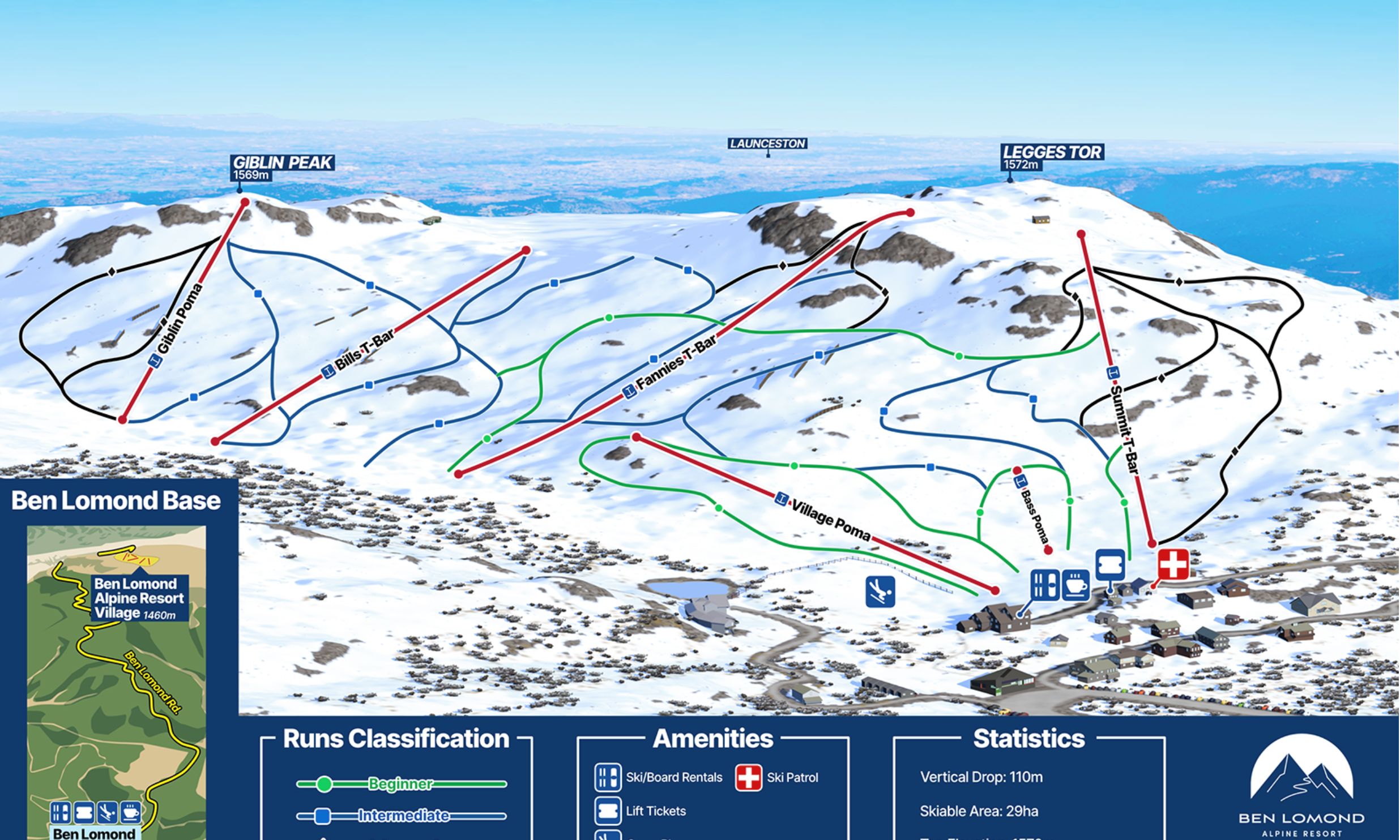 Ben Lomond resort map